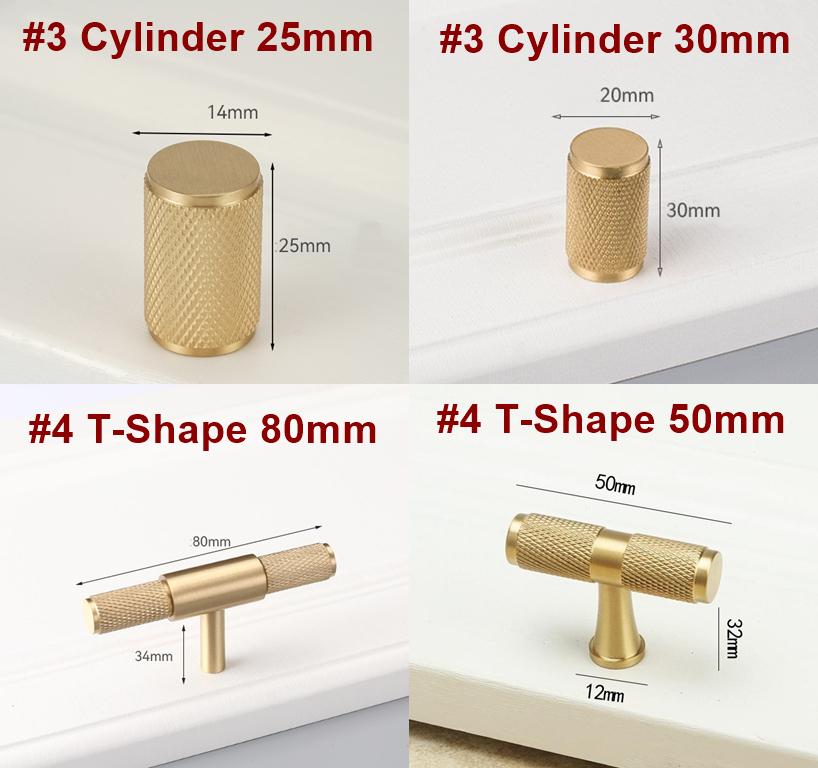 Solid Brass Round Cabinet Pulls & Knobs - Mid-Century Hardware - #1 Round 35mm / 1 pc