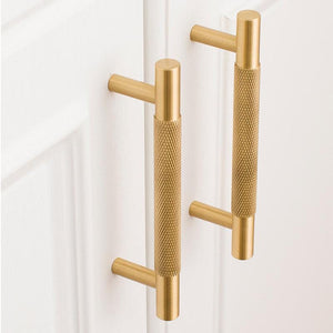Solid Brass Round Cabinet Pulls & Knobs - Mid-Century Hardware - #5 - 128mm / 1 pc