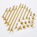 Solid Brass Art Deco Cabinet Pulls & Knobs - Gold Finish Hardware - #1 - 15mm / 1 pc