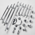 Classic Chrome Cabinet Handles Art Deco Victorian Silver Drawer Cups Pulls Knobs Luxury Kitchens Bathroom Wardrobe Dresser Elegant Interior