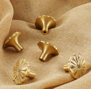 Solid Brass Lotus Cabinet Pulls & Knobs - Gold Finish for Cabinets - view 10