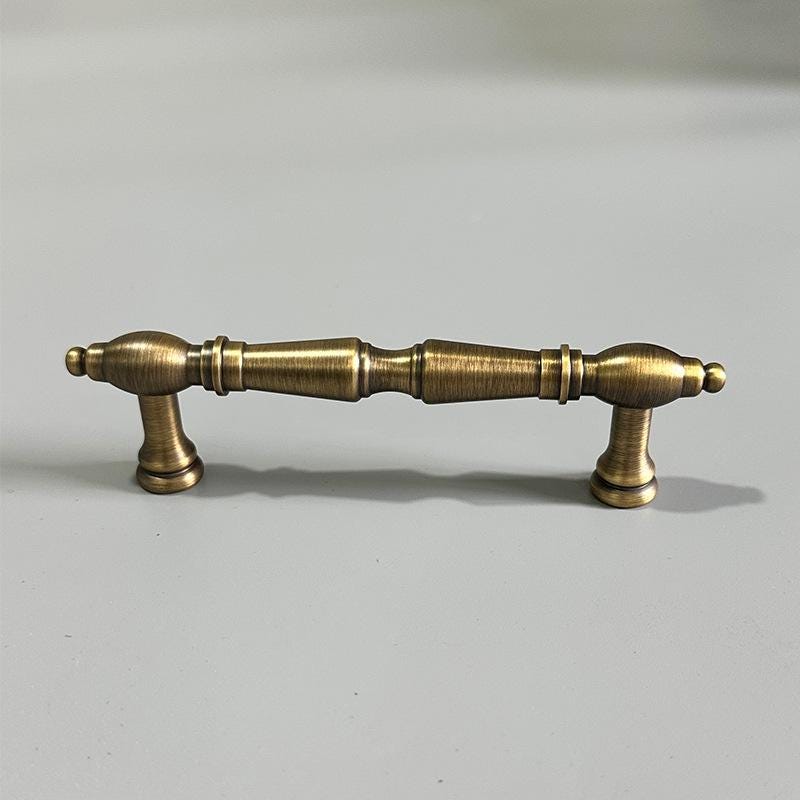 Antique Bronze Vintage Drawer Pulls Classic Neoclassical Rustic Aged Solid Brass Cabinet Handles Dresser Closet Traditional Furniture Doors