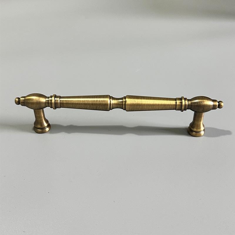 Antique Bronze Vintage Drawer Pulls Classic Neoclassical Rustic Aged Solid Brass Cabinet Handles Dresser Closet Traditional Furniture Doors