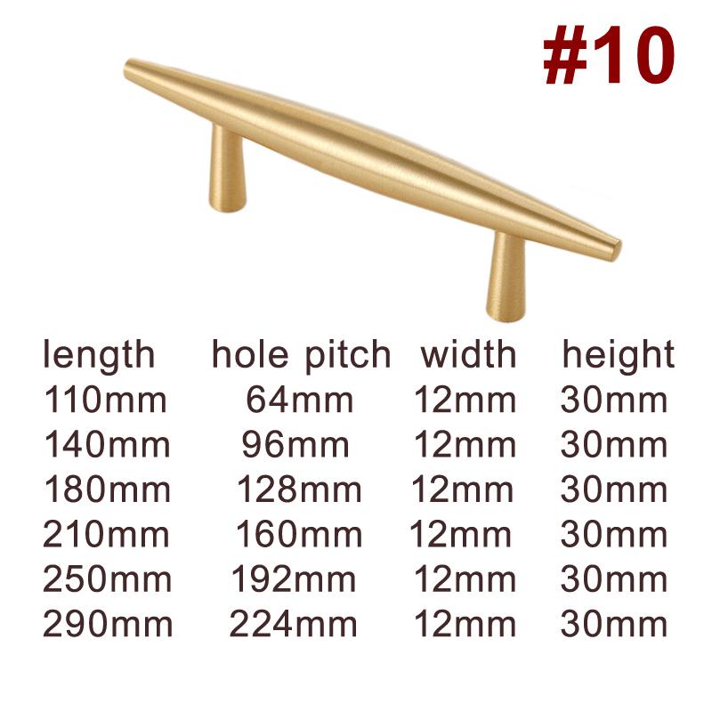 Elegant Matte Gold Solid Brass Cabinet Handles Knobs Modern Minimalist Neoclassical Deco Drawer Pulls Kitchen Closet Bedroom Furniture Doors