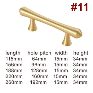 Solid Brass Floral Cabinet Pulls & Knobs - Matte Gold Finish - #4 - 25.5mm / 1 pc