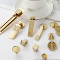 Solid Brass Floral Cabinet Pulls & Knobs - Gold Finish for Cabinets - #1 - 26mm / 1pc
