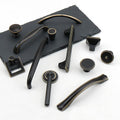 Solid Brass Ring Cabinet Edge Pulls - Black Finish for Wardrobes - #1 - 33mm / 1pc