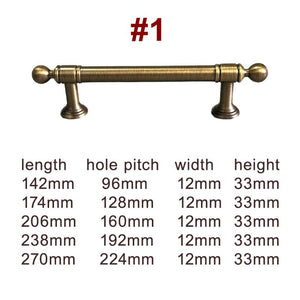 Solid Brass Vintage Cabinet Pulls & Knobs - Furniture Hardware - #1 - 128mm / 1 pc