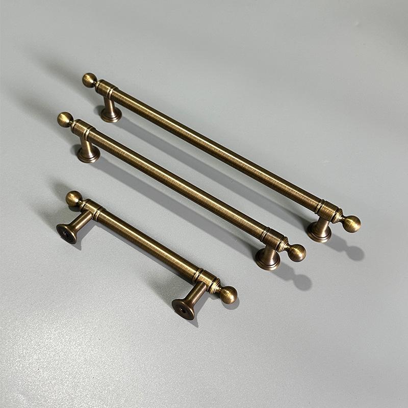 Vintage Antique Solid Brass Cabinet Pulls Classic Drawer Handles for Kitchen Bathroom Dresser Wardrobe Cupboard Furniture Decor Upgrade