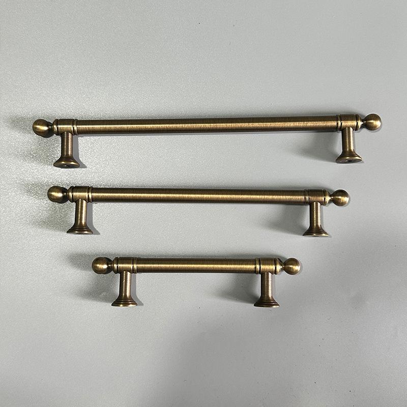 Vintage Antique Solid Brass Cabinet Pulls Classic Drawer Handles for Kitchen Bathroom Dresser Wardrobe Cupboard Furniture Decor Upgrade