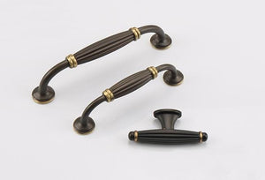Solid Brass Vintage Cabinet Pulls & Knobs - Red Bronze Finish - #1 Coffee - 96mm / 1pc