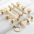 Solid Brass Cabinet Ring Pulls - Matte Gold Finish for Wardrobes - #1 - 15mm / 1pc