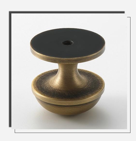 Solid Brass Round Cabinet Pulls & Knobs - Aged Bronze Finish - #10 / 1pc