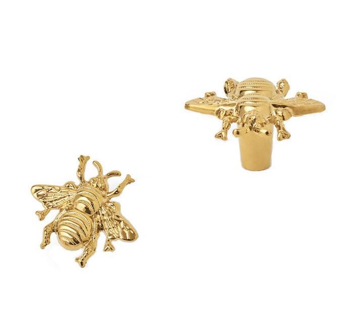 Solid Brass Cabinet Pulls & Knobs - Gold Finish Furniture Hardware - view 5