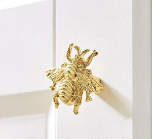 Solid Brass Cabinet Pulls & Knobs - Gold Finish Furniture Hardware - view 3