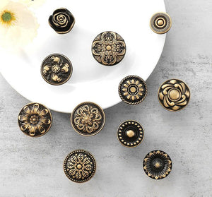 Solid Brass Round Cabinet Pulls & Knobs - Bronze Finish Hardware - #3 - 26mm / 1pc
