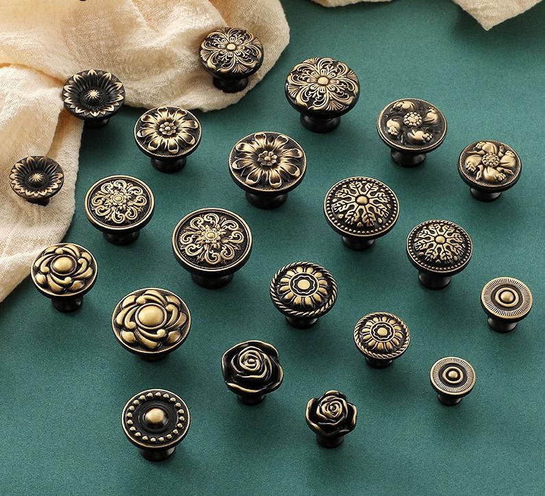 Solid Brass Round Cabinet Pulls & Knobs - Bronze Finish Hardware - #2 - 25mm / 1pc