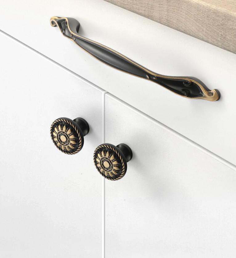 Solid Brass Round Cabinet Pulls & Knobs - Bronze Finish Hardware - #4 - 36mm / 1pc