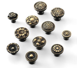 Solid Brass Round Cabinet Pulls & Knobs - Bronze Finish Hardware - #4 - 32mm / 1pc