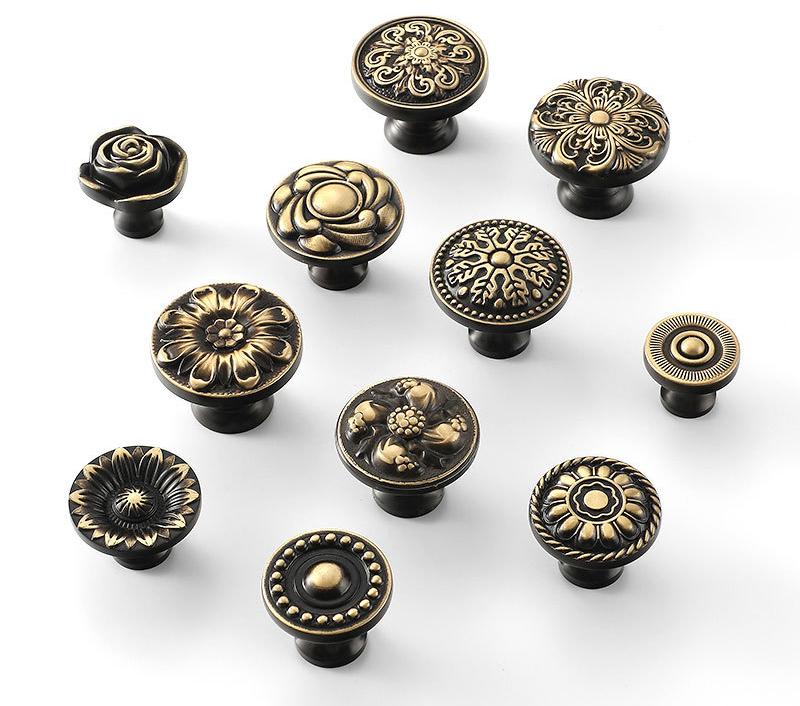 Solid Brass Round Cabinet Pulls & Knobs - Bronze Finish Hardware - #4 - 32mm / 1pc
