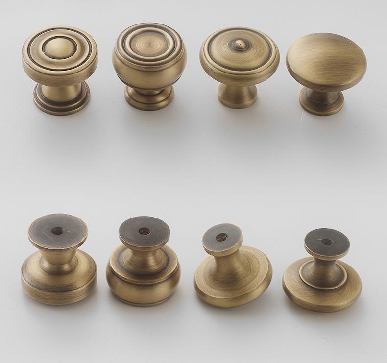 Aged Solid Brass Drawer Pulls Knobs Bin Cups Antique Bronze Cabinet Handles Vintage Style Classic Rustic Colonial Furniture Patina Finish