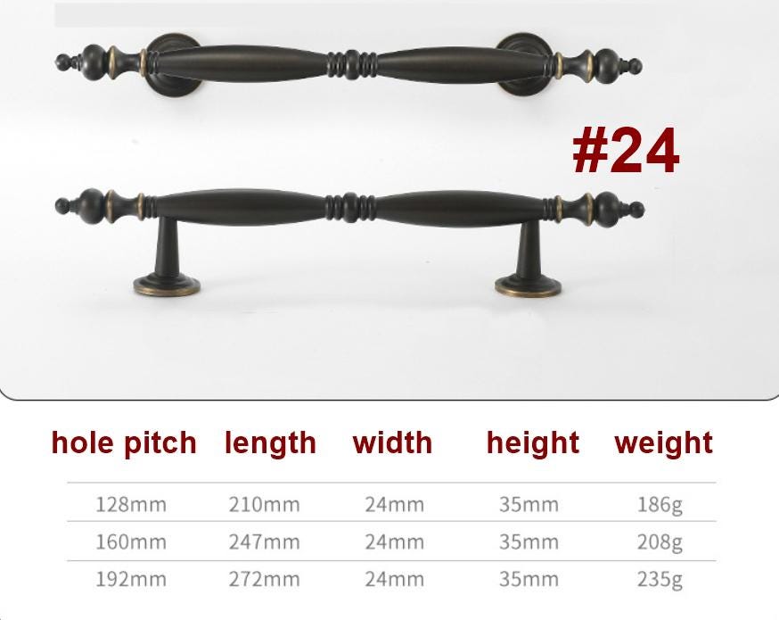 Solid Brass Cabinet Cup Pulls - Dark Bronze Finish for Wardrobes - #6 / 1pc