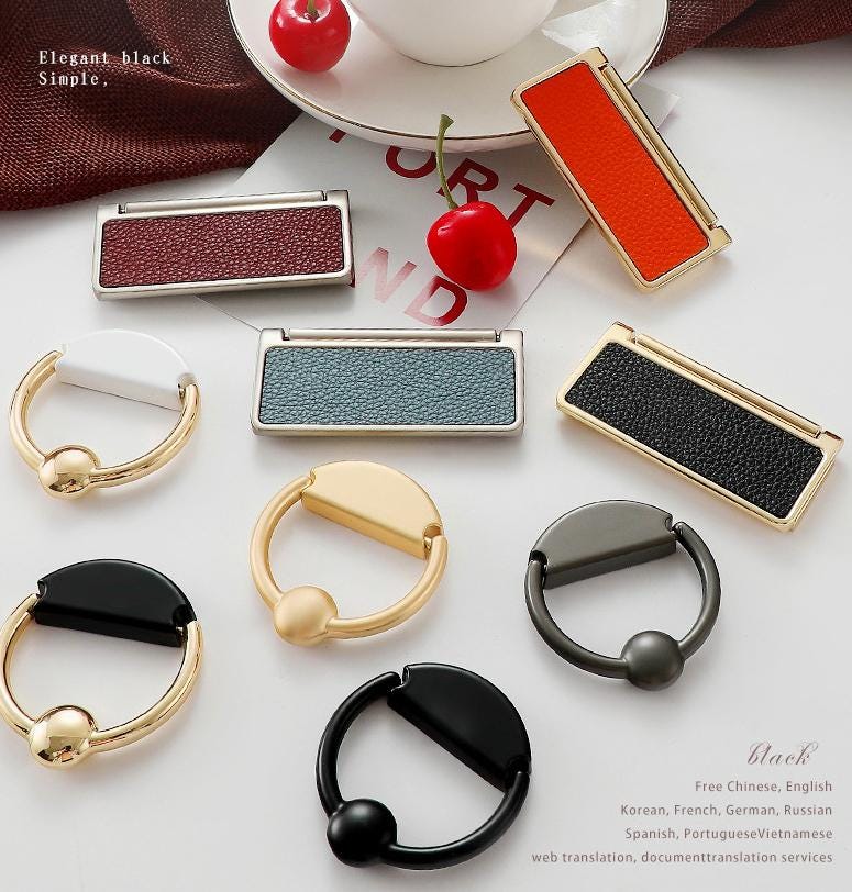 Modern Minimalist Leather & Metal Cabinet Drawer Pulls Gold Geometric Scandinavian Style Knobs Handles Drawers Doors Cupboard Dresser