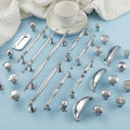 Elegant Vintage Chrome Solid Brass Cabinet Drawer Knobs Bin Cups Pulls Classic Furniture Handles Bathroom Kitchen Bedroom Dresser Wardrobe