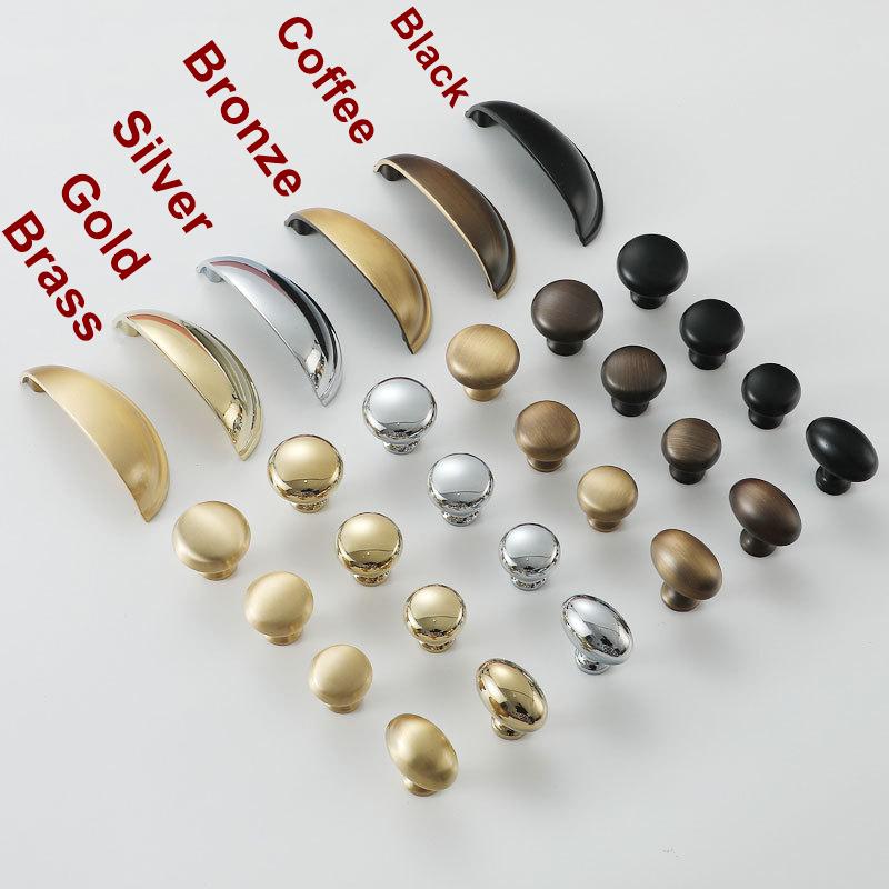 Cup Bin Drawer Pulls & Knobs Black Chrome Solid Brass Modern Minimalist Classic Industrial Kitchen Cabinet Handles Dresser Furniture Upgrade
