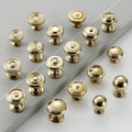 Modern Polished Gold Solid Brass Cabinet Knobs Luxury Drawer Pulls Smooth Round Design Kitchens Dressers Wardrobe Furniture