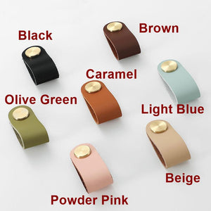 Solid Brass Round Cabinet Pulls & Knobs - Matte Gold Finish Hardware - Black 128mm / 1pc