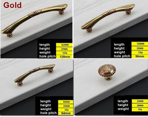 Solid Brass Round Cabinet Pulls & Knobs - Aged Bronze Finish - Gold - 64mm / 1pc