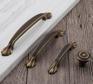 Solid Brass Round Cabinet Pulls & Knobs - Antique Bronze Finish - #2 - 64mm / 1pc