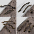 Solid Brass Round Cabinet Pulls & Knobs - Antique Bronze Finish - #1 Round / 1pc