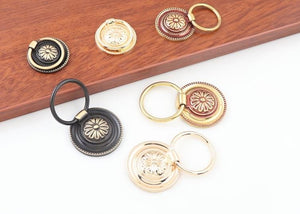 Solid Brass Round Cabinet Ring Pulls - Red Bronze Finish Hardware - Gold 30mm / 1pc