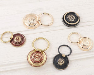 Solid Brass Round Cabinet Ring Pulls - Red Bronze Finish Hardware - Old Gold 30mm / 1pc