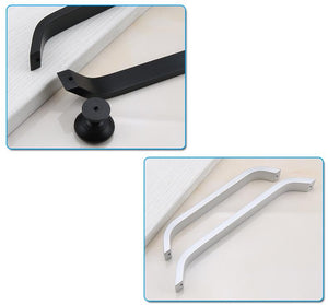 Solid Brass Round Cabinet Pulls & Knobs - Black Finish for Cabinets - 96mm - Matte Black / 1pc