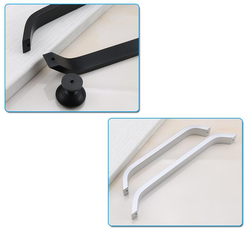 Solid Brass Round Cabinet Pulls & Knobs - Black Finish for Cabinets - 96mm - Matte Black / 1pc