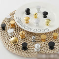 Alloy Round Cabinet Pulls & Knobs - Matte Gold Finish for Cabinets - #1 Matte Silver / 1pc