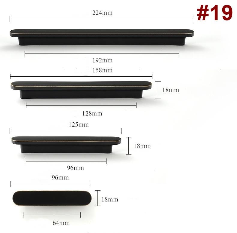 Matte Black Cabinet Knobs Pulls Solid Brass Modern Industrial Drawer Handles with Gold Accents for Kitchen Dresser Closet Office Furniture