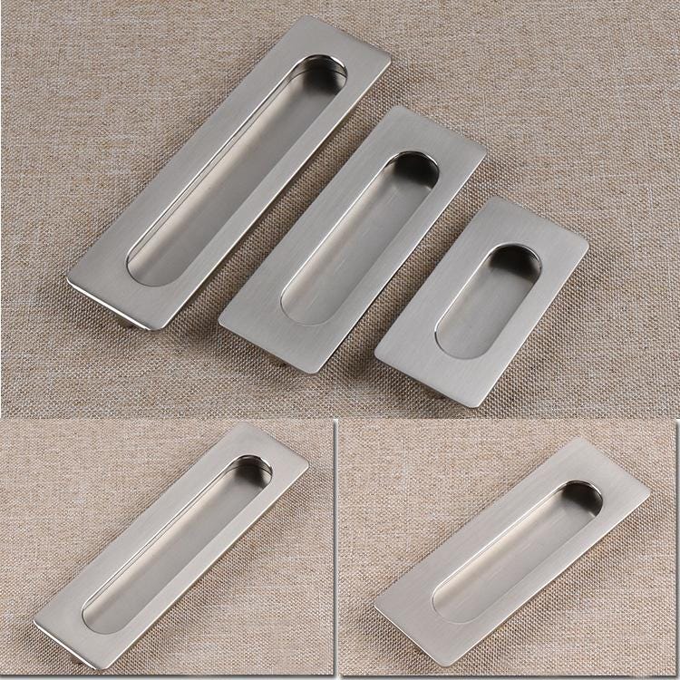 Modern Recessed Cabinet Pulls Metal Minimalist Flush Handles Gold Black Silver Bronze Sliding Doors Drawers Furniture Projects