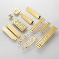 Matte Gold Cabinet Knobs & Pulls Solid Brass Modern Neo-Classic Handles Kitchen Cupboard Dresser Wardrobe Closet Bathroom Luxury Home Decor
