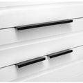 Minimalist Black Edge Pulls Modern Flat Metal Cabinet Handles Kitchen Closet Drawer Furniture Scandinavian Contemporary Style Interior