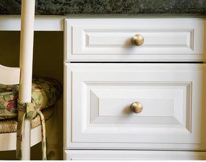 Solid Brass Geometric Cabinet Ring Pulls - Brushed Gold Finish - #10 / 1pc