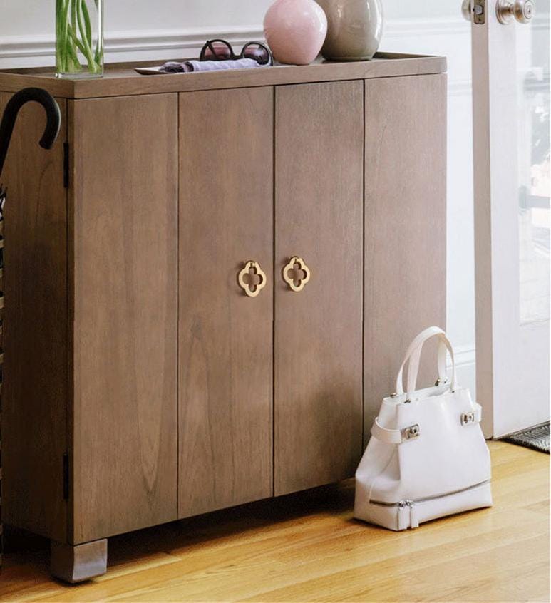 Solid Brass Geometric Cabinet Ring Pulls - Brushed Gold Finish - #6 / 1pc