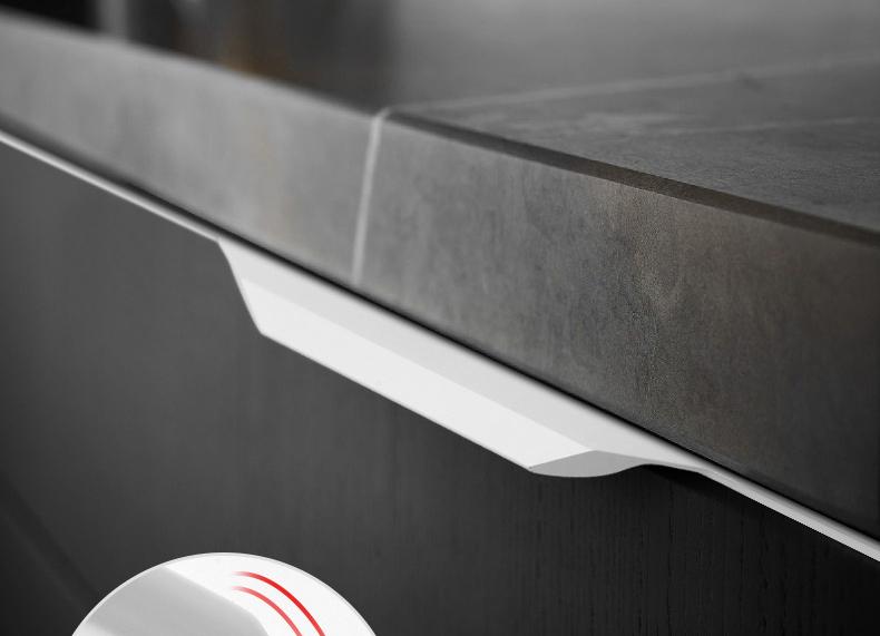 Minimalist Modern White Metal Cabinet Handles Sleek Contemporary Furniture Pulls Kitchen Cupboards Bedroom Closets Drawers Smooth Hardware