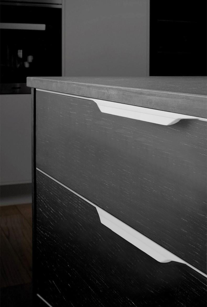 Minimalist Modern White Metal Cabinet Handles Sleek Contemporary Furniture Pulls Kitchen Cupboards Bedroom Closets Drawers Smooth Hardware