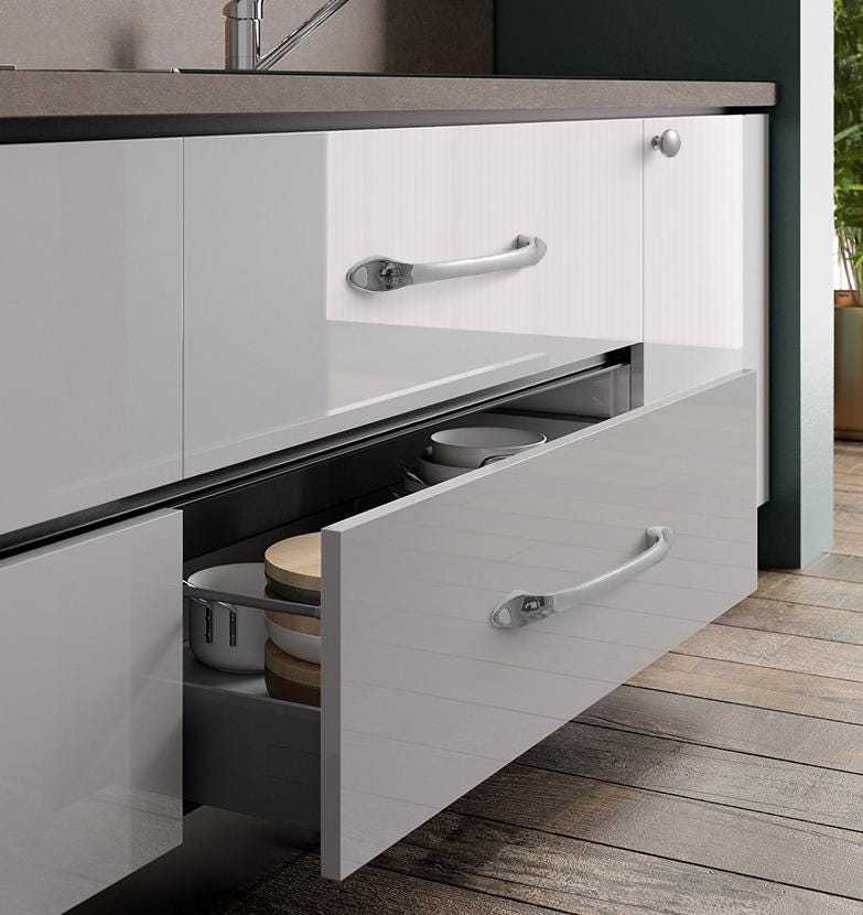 Sleek Chrome Solid Brass Cabinet Handles Knobs Modern Minimalist Design Kitchen Bathroom Dresser Drawers Furniture Renovation Projects