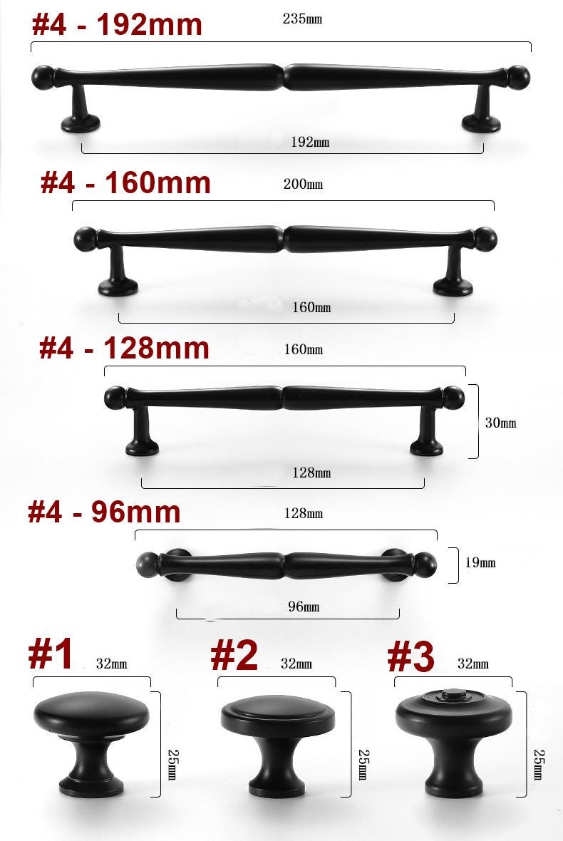 Transitional Cabinet Solid Brass Pulls Modern Vintage Style Knobs Handles Black Bronze Gold Kitchen Dresser Classic Furniture