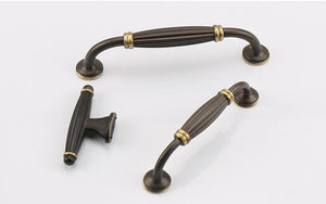 Solid Brass Vintage Cabinet Pulls & Knobs - Red Bronze Finish - #1 Coffee - 128mm / 1pc